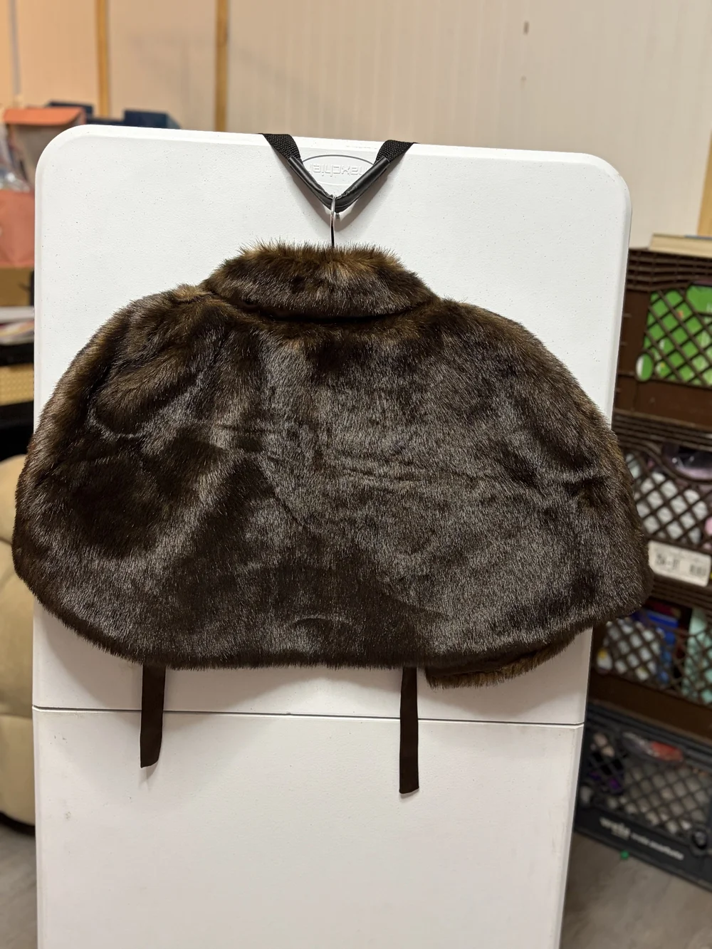 Girls' Brown Faux Fur Shrug Cape